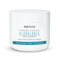 Crema facial hidratante Ácido Hialurónico Kefus. 500 ml