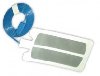 Placa desechable para adultos, de hidrogel y soporte foam, 202x101mm, bipolar (control REM), cable de 300cm y conexión Valleylab