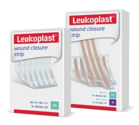 Tiras sutura Leukoplast Wound Closure Strip 6 mm x 75 mm.50 sobres 3 tiras.Color carne