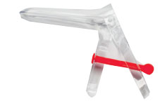 Espéculo vaginal desechable perno central. M. 26 mm