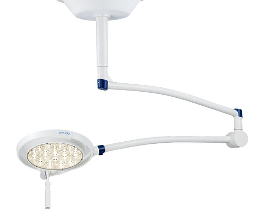 Lámpara de cirugía LED 130 Dental P, 65.000lux a 1m, Dr Mach. Techo hasta 3m