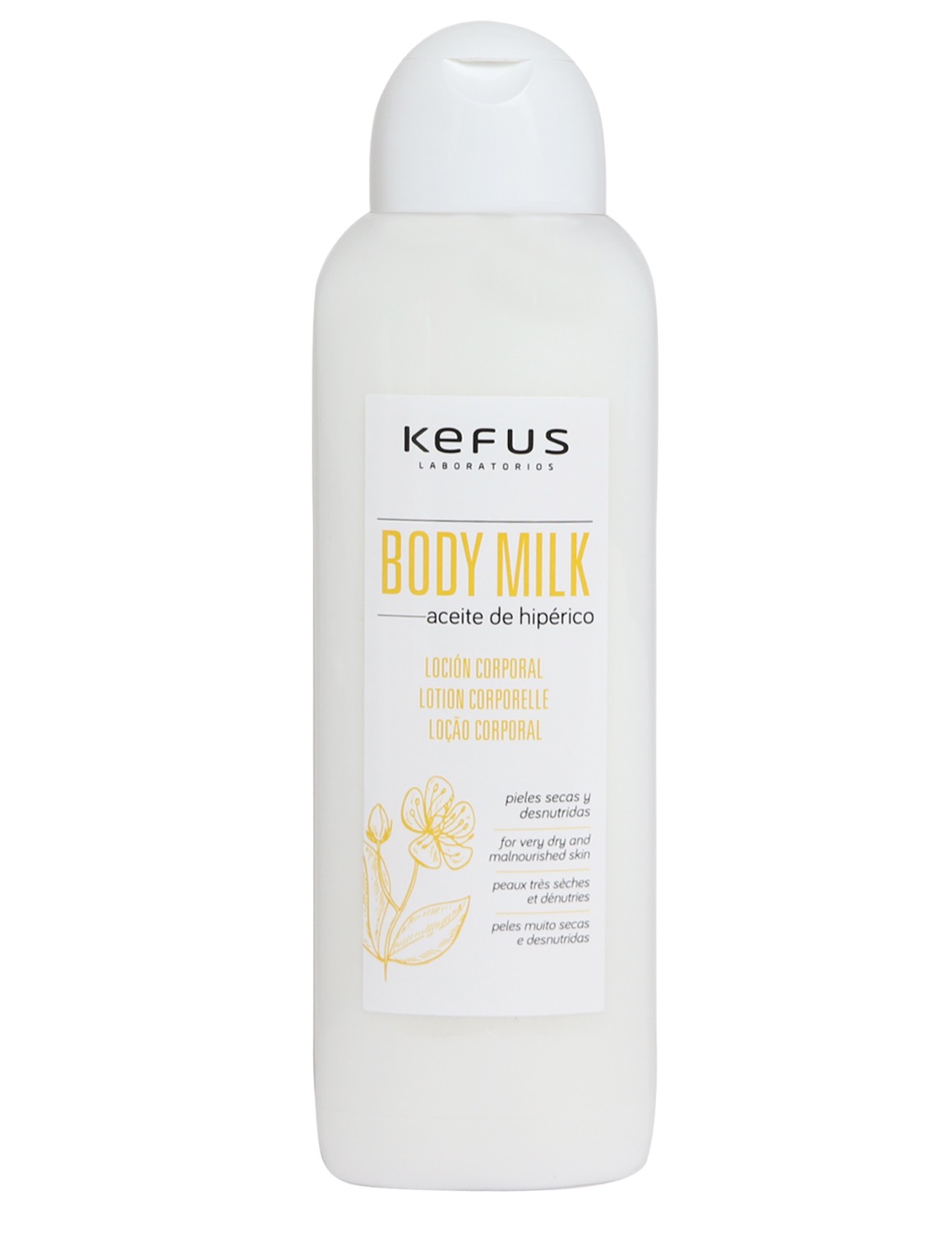Loción corporal Body Milk Aceite Hipérico Kefus. 750 ml