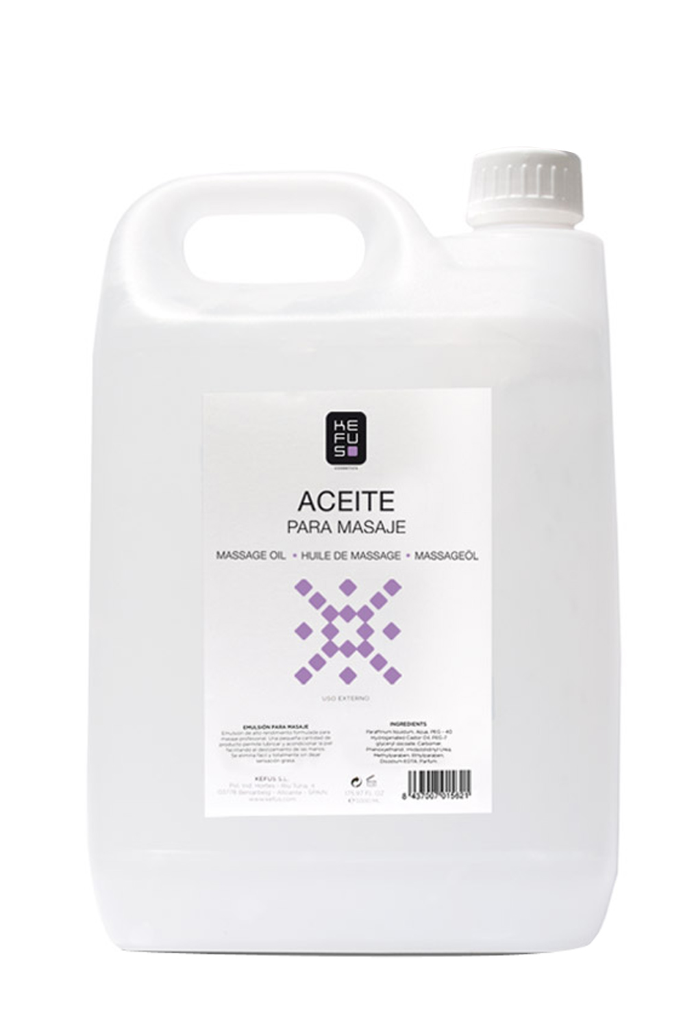 Aceite para masaje profesional Kefus. 5 litros Aceite para masaje profesional Kefus. 5 litros