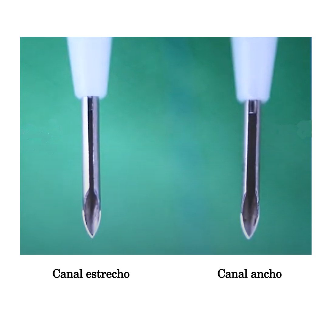 Agujas para implantador de pelo KNU 0.8mm, canal ancho. Caja de 10 unidades Agujas para implantador de pelo KNU 0.8mm, canal ancho. Caja de 10 unidades