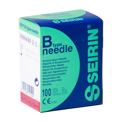 Seirin B-Type Needles 0.30x50, brown color. 100 units per box.