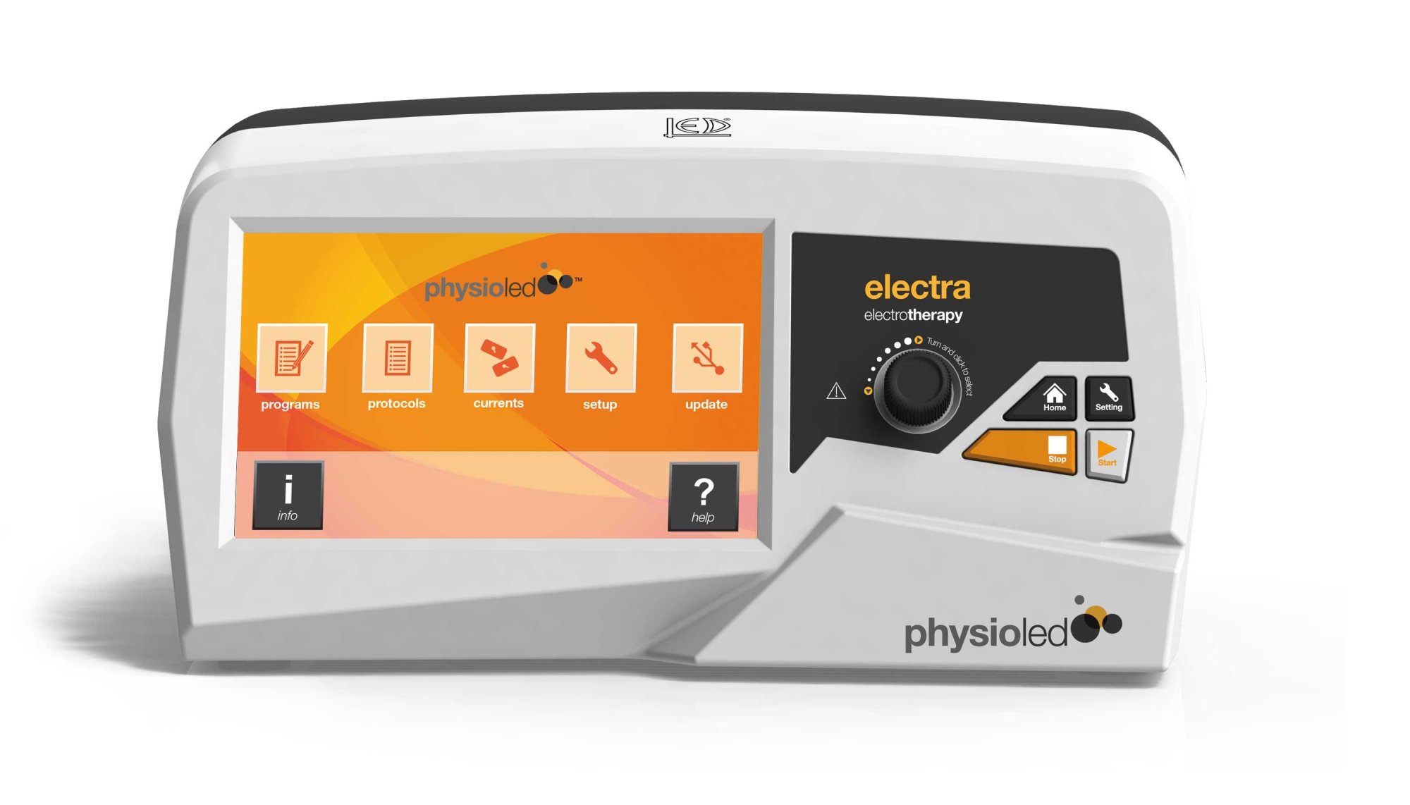 Aparato para electroterapia y rehabilitación muscular Electra con 2 canales Aparato para electroterapia y rehabilitación muscular Electra con 2 canales