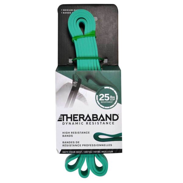 Banda elástica de alta resistencia TheraBand Medium. Verde. 11kg Banda elástica de alta resistencia TheraBand Medium. Verde. 11kg