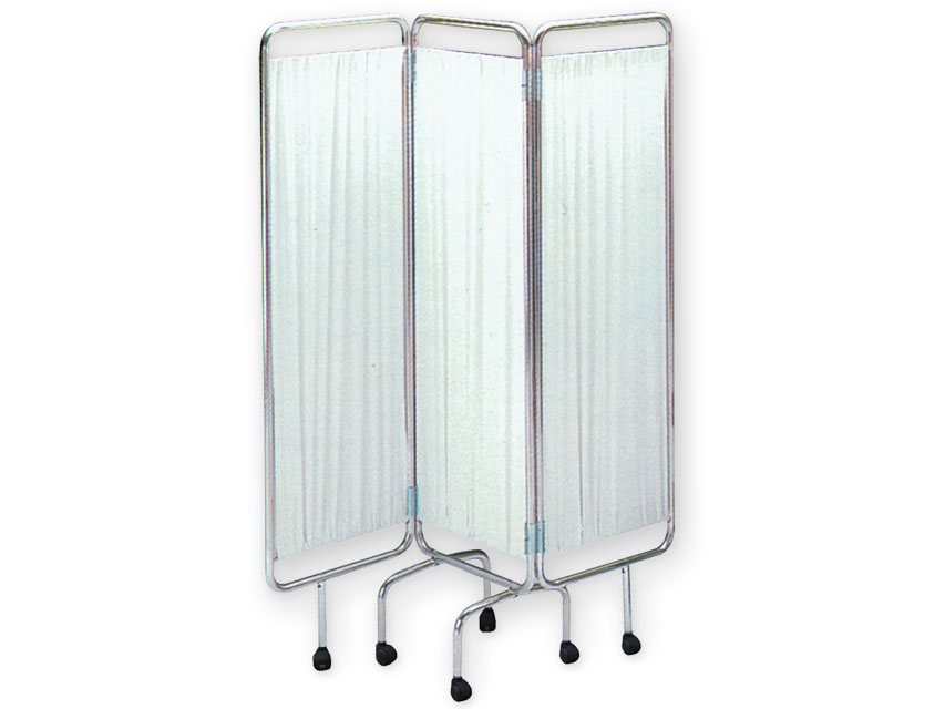 Biombo de 3 alas con ruedas - con cortinas Biombo de 3 alas con ruedas - con cortinas