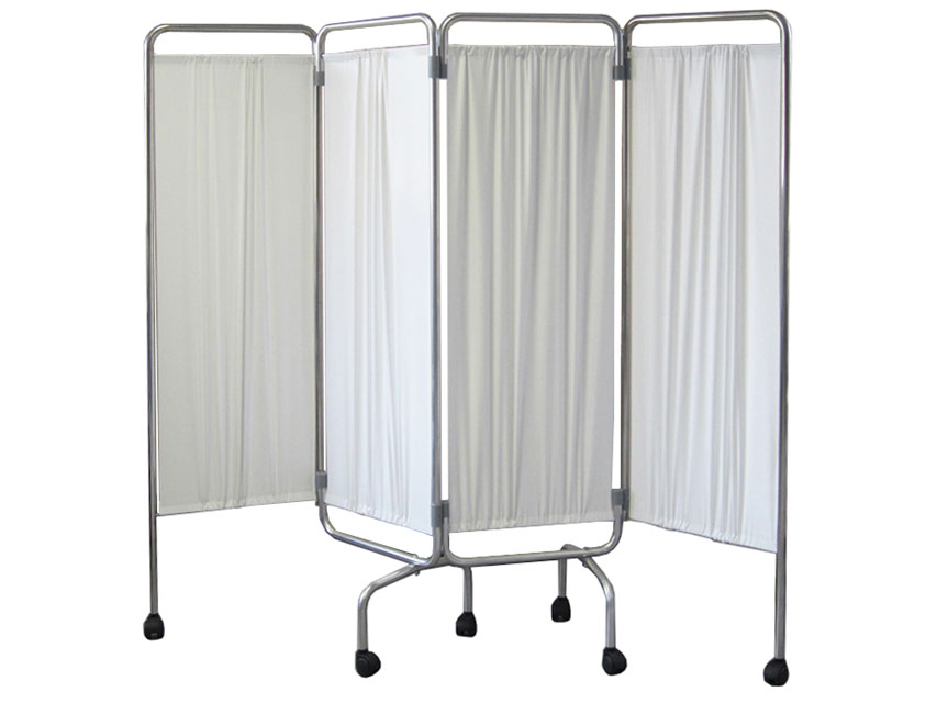 Biombo de 4 alas con ruedas - con cortinas Biombo de 4 alas con ruedas - con cortinas