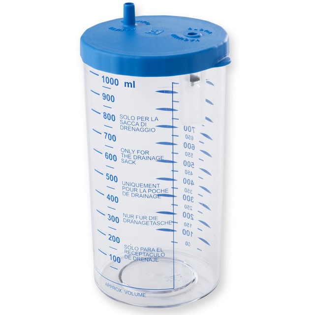 Botella autoclavable de 1L con tapa para aspiradores de succión Aspeed Botella autoclavable de 1L con tapa para aspiradores de succión Aspeed