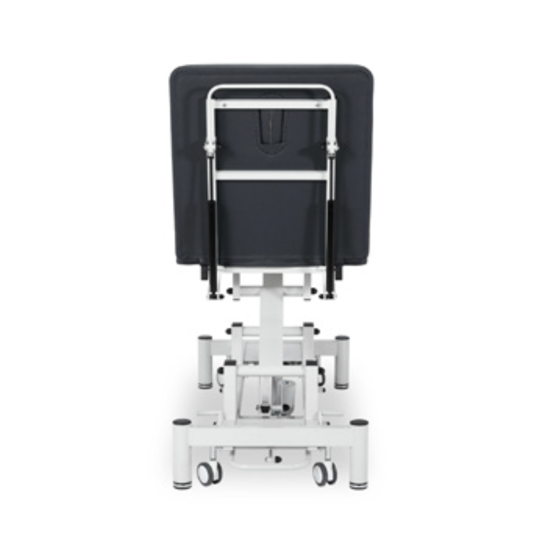 Camilla eléctrica para fisioterapia Plus con barra perimetral, 195 x 66 cm. Tapizado gris y base color blanco Camilla eléctrica para fisioterapia Plus con barra perimetral, 195 x 66 cm. Tapizado gris y base color blanco
