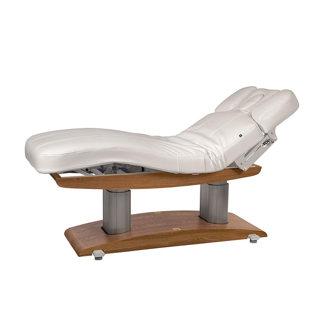 Camilla eléctrica spa con portarrollos y luz LED, 198 x 76 cm. 4 motores. Base madera clara. Varias opciones Camilla eléctrica spa con portarrollos y luz LED, 198 x 76 cm. 4 motores. Base madera clara. Varias opciones