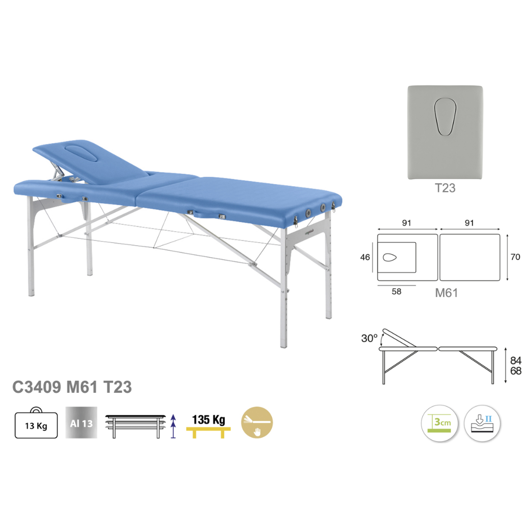 Camilla plegable de altura regulable con tensores y patas de aluminio. Varias medidas y colores Camilla plegable de altura regulable con tensores y patas de aluminio. Varias medidas y colores