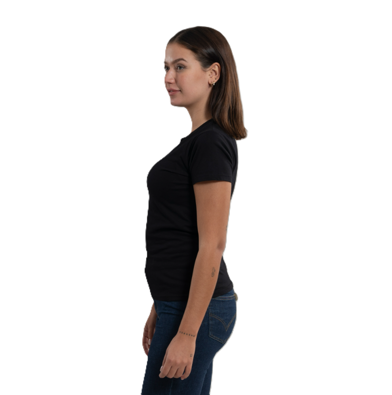 T-shirt pour femme de type basique. Plusieurs tailles et couleurs.