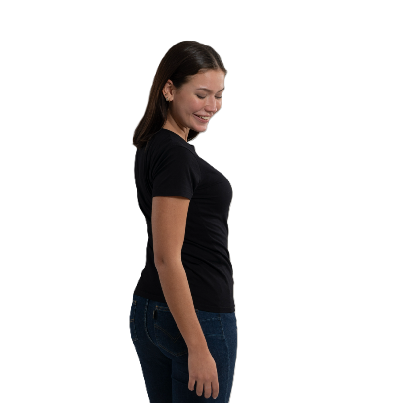 T-shirt pour femme de type basique. Plusieurs tailles et couleurs.