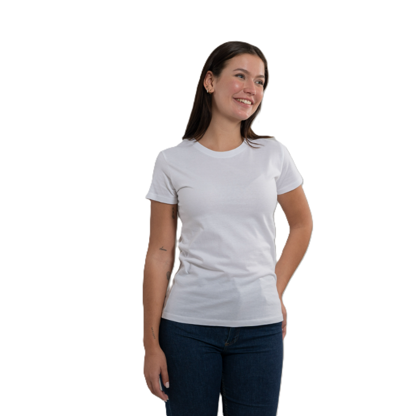 T-shirt pour femme de type basique. Plusieurs tailles et couleurs.