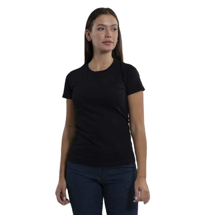 T-shirt pour femme de type basique. Plusieurs tailles et couleurs.