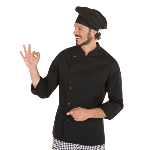 Casaca de cocina de manga larga unisex, cierre cruzado. Varias tallas y colores Casaca de cocina de manga larga unisex, cierre cruzado. Varias tallas y colores