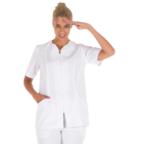 Veste à manches courtes pour femme, fermeture éclair. Plusieurs tailles et couleurs