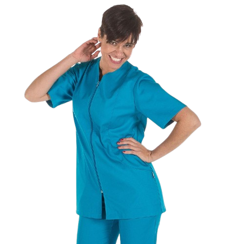 Veste à manches courtes pour femme, fermeture éclair. Plusieurs tailles et couleurs