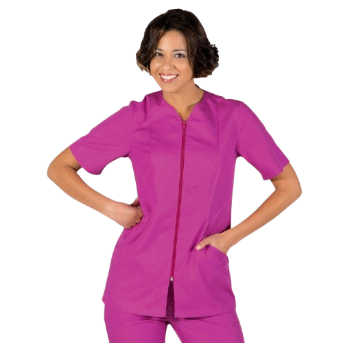 Veste à manches courtes pour femme, fermeture éclair. Plusieurs tailles et couleurs