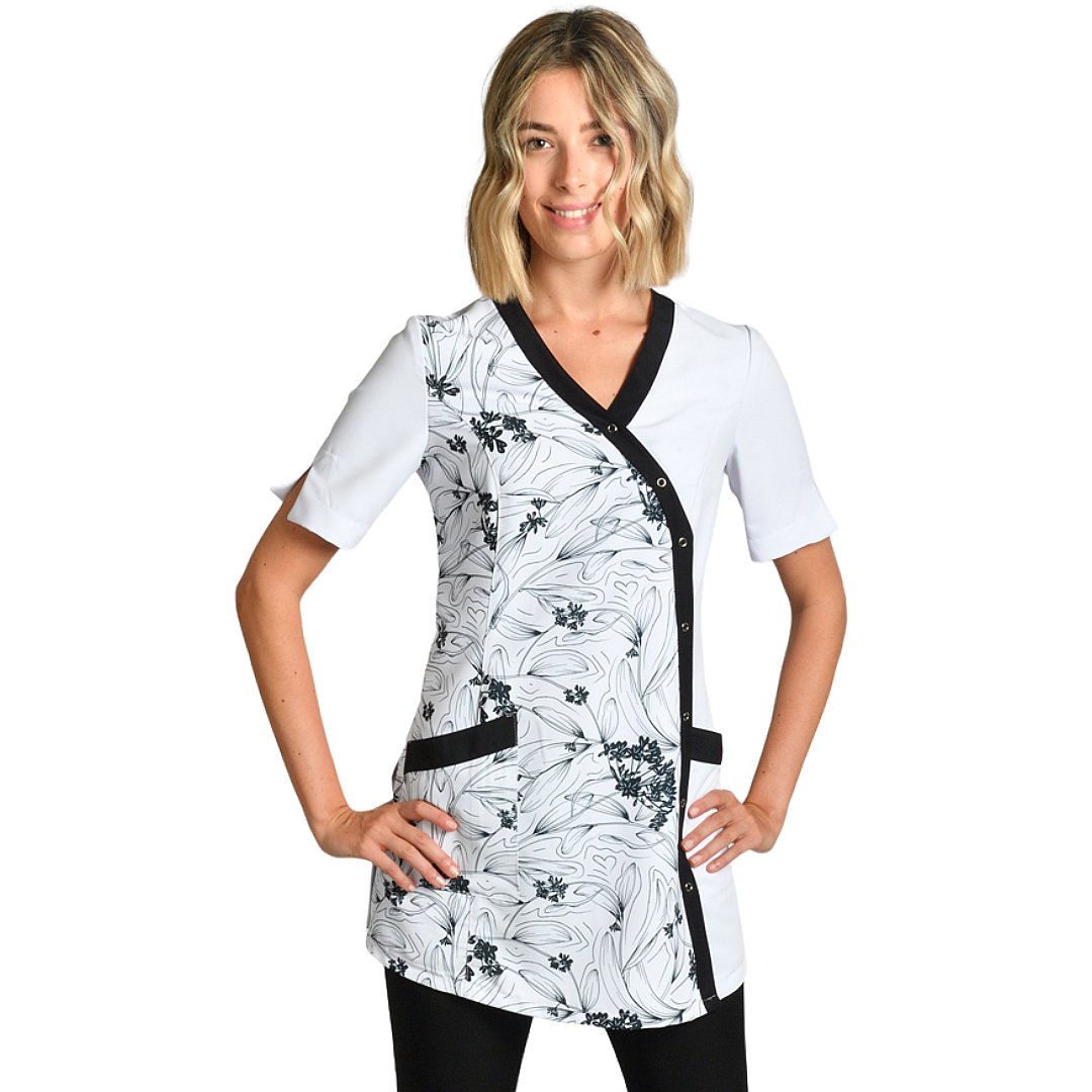 Veste à manches courtes pour femme avec imprimé floral. Plusieurs tailles et couleurs