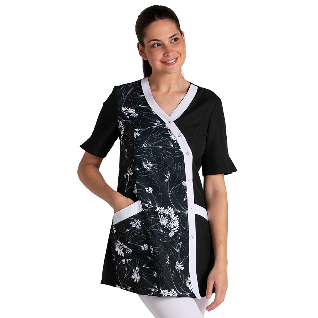 Veste à manches courtes pour femme avec imprimé floral. Plusieurs tailles et couleurs
