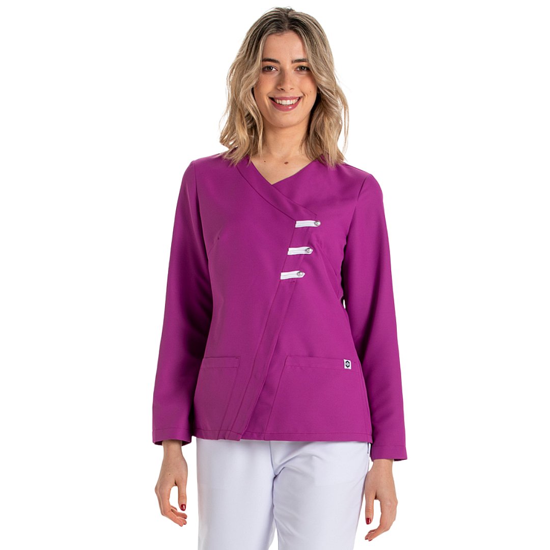 Veste à manches longues pour femme avec passants, 100% polyester. Plusieurs tailles et couleurs
