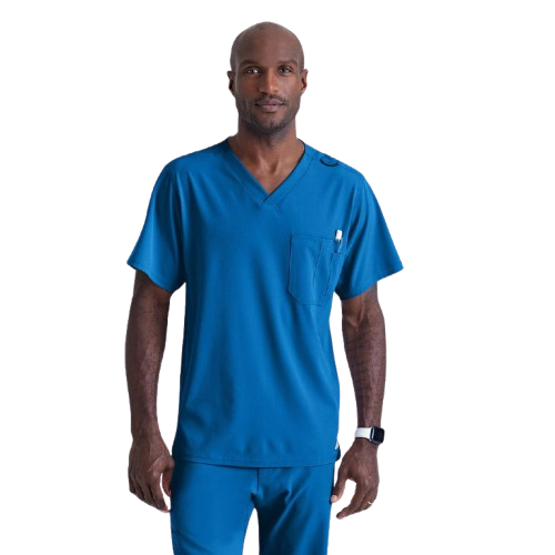 Casaca sanitaria de manga corta Barco Structure para hombre, color azul. Varias tallas Casaca sanitaria de manga corta Barco Structure para hombre, color azul. Varias tallas