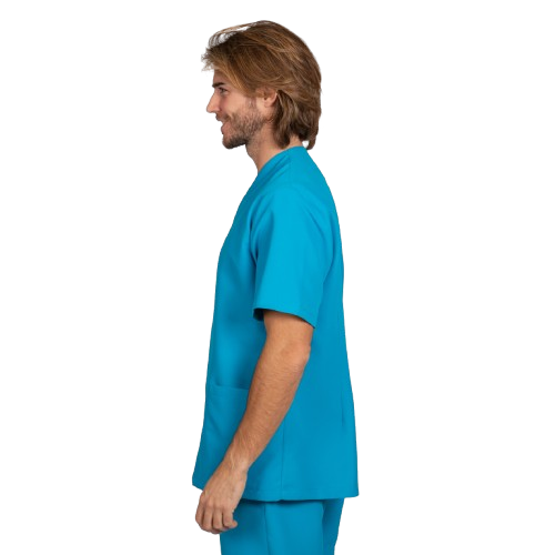 Casaca sanitaria de manga corta para hombre, cierre cruzado. Varias tallas y colores Casaca sanitaria de manga corta para hombre, cierre cruzado. Varias tallas y colores