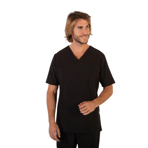 Blouse médicale à manches courtes pour homme, col en V. Plusieurs tailles et couleurs