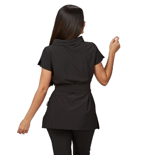 Veste semi-ajustée à manches courtes pour femme, col bateau. Plusieurs tailles et couleurs.