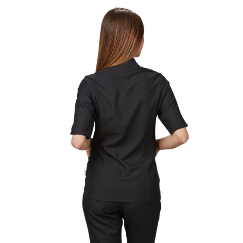 Semi-fitted short sleeve jacket for women. Various sizes and colors.