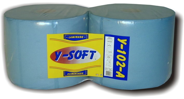 Celulosa industrial laminada azul 2 capas. 2 rollos de 25,5 cm x 315 m Celulosa industrial laminada azul 2 capas. 2 rollos de 25,5 cm x 315 m