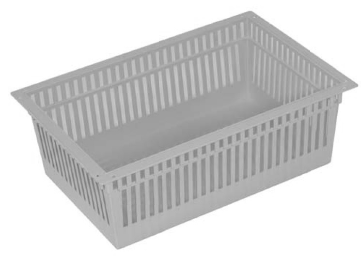 Cesta ISO grande, de plástico gris 600x400x200 mm Cesta ISO grande, de plástico gris 600x400x200 mm