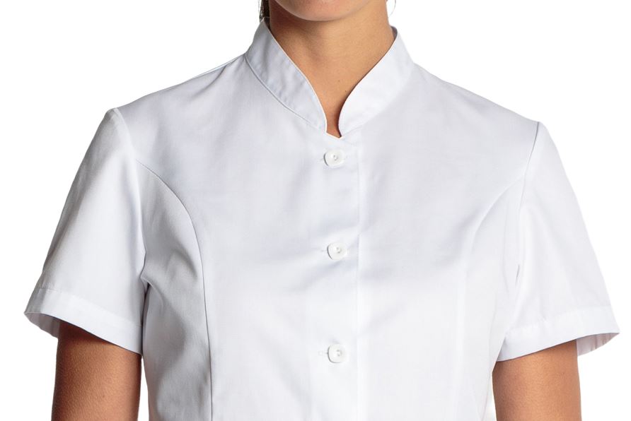 Chaqueta básica manga corta, cuello mao. Blanca o negra. Varias tallas Chaqueta básica manga corta, cuello mao. Blanca o negra. Varias tallas