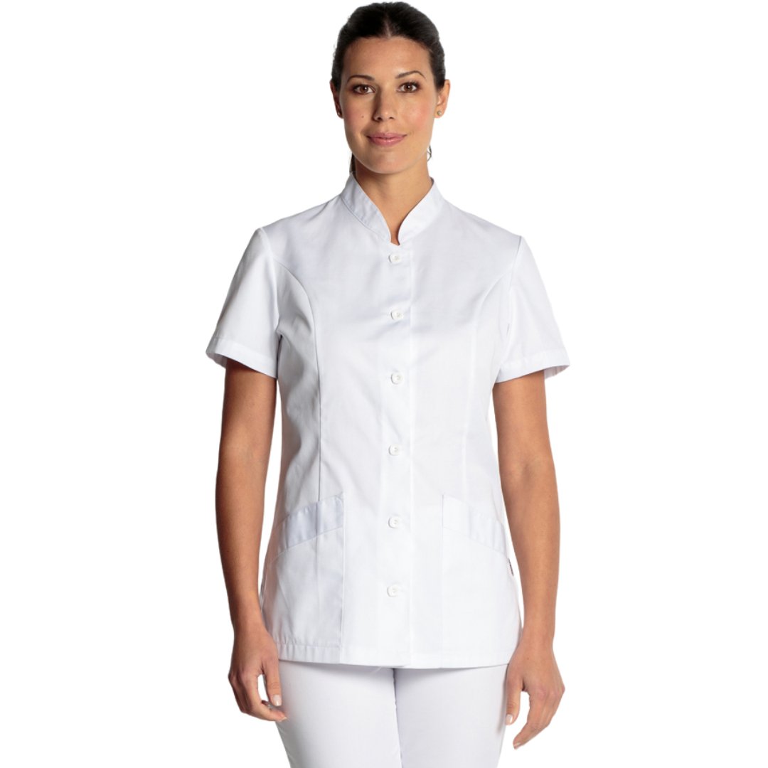 Chaqueta básica manga corta, cuello mao. Blanca o negra. Varias tallas Chaqueta básica manga corta, cuello mao. Blanca o negra. Varias tallas