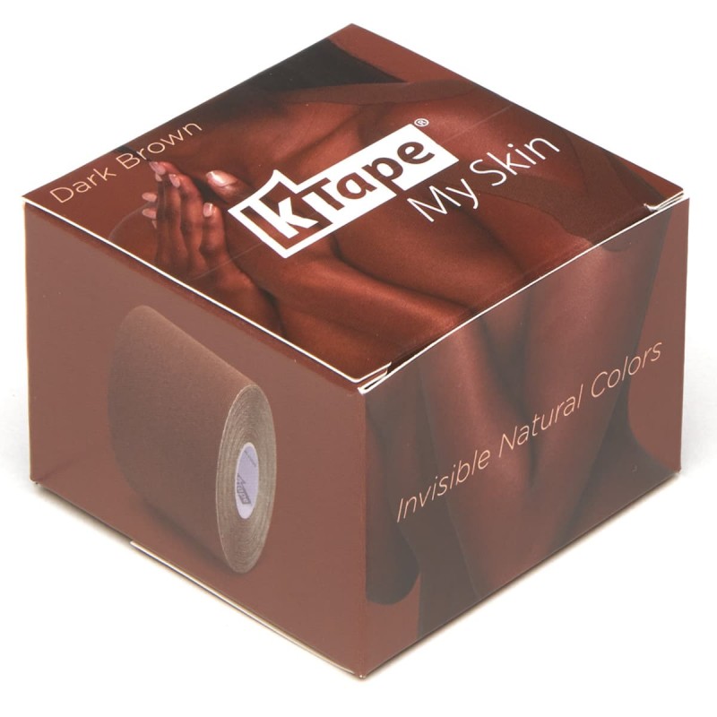 Cinta kinesiológica K-Tape® My Skin, 50 mm x 5 m. Color marrón oscuro Cinta kinesiológica K-Tape® My Skin, 50 mm x 5 m. Color marrón oscuro