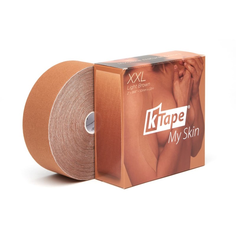 Cinta kinesiológica K-Tape® My Skin XXL, 50 mm x 22 m. Color marrón claro Cinta kinesiológica K-Tape® My Skin XXL, 50 mm x 22 m. Color marrón claro