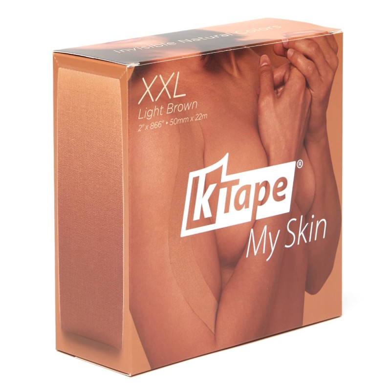 Cinta kinesiológica K-Tape® My Skin XXL, 50 mm x 22 m. Color marrón claro Cinta kinesiológica K-Tape® My Skin XXL, 50 mm x 22 m. Color marrón claro