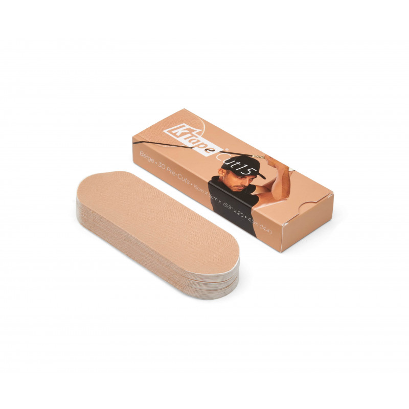Cinta kinesiológica precortada K-Tape® Cut, 15 x 5 cm. Color beige. Caja de 30 unidades Cinta kinesiológica precortada K-Tape® Cut, 15 x 5 cm. Color beige. Caja de 30 unidades