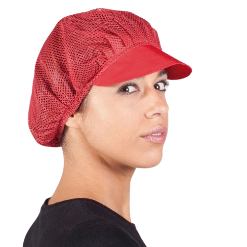 Cofia unisex de rejilla con visera, talla única. Varios colores. Caja de 10 unidades Cofia unisex de rejilla con visera, talla única. Varios colores. Caja de 10 unidades