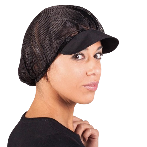 Cofia unisex de rejilla con visera, talla única. Varios colores. Caja de 10 unidades Cofia unisex de rejilla con visera, talla única. Varios colores. Caja de 10 unidades