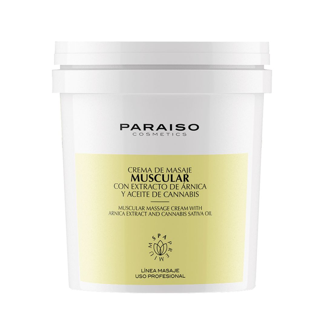 Crema calmante muscular con árnica y extracto de cannabis, 1000 ml
