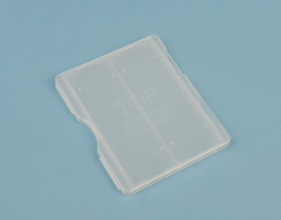 Caja de plástico para 2 portaobjetos con apertura bisagra