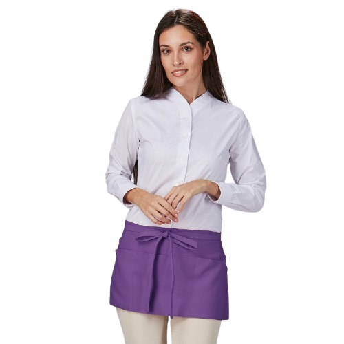 Tablier court en sergé unisexe, taille unique. Plusieurs couleurs.