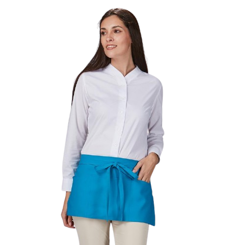 Tablier court en sergé unisexe, taille unique. Plusieurs couleurs.