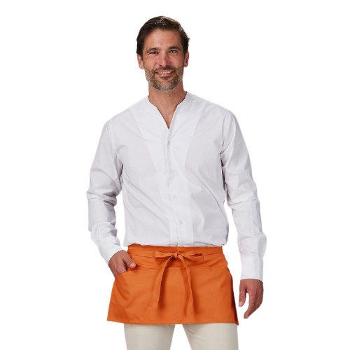 Tablier court en sergé unisexe, taille unique. Plusieurs couleurs.