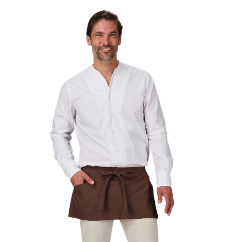 Tablier court en sergé unisexe, taille unique. Plusieurs couleurs.