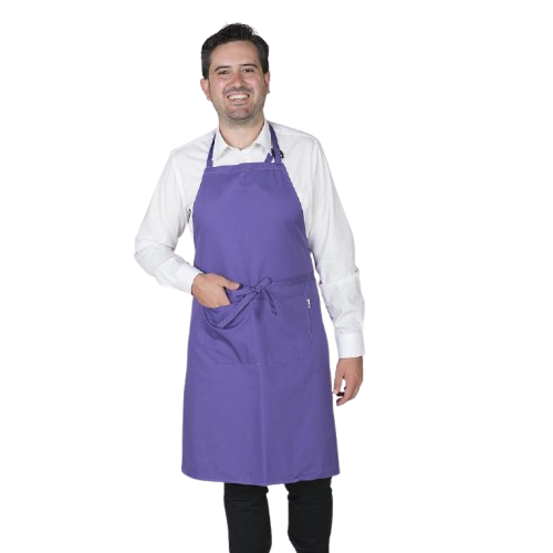 Delantal unisex con peto y bolsillo, talla única. Varios colores Delantal unisex con peto y bolsillo, talla única. Varios colores